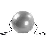 PEARL sports R&uuml;ckenschonender Gymnastik-, Fitness- & Sitzball, 2 Expander, &Oslash; 65 cm PEARL sports Gymnastikb&auml;lle mit Expandern