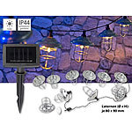 Lunartec Solar-LED-Lichterkette mit 10 Metall-Laternen, warmweiß, IP44, 1,6 m Lunartec LED-Solar-Lichterketten (warmweiß)