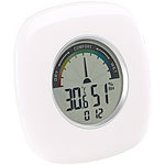 PEARL Digitales XXL Thermometer, Hygrometer & Uhr, grafische Anzeige, 10 cm PEARL Digitale Thermometer/Hygrometer