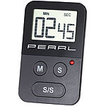 PEARL Digitaler Küchen-Timer mit Stoppuhr, akustischem und optischem Alarm PEARL