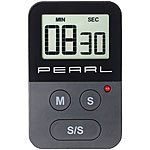 PEARL 2er Pack Digitaler Küchen-Timer mit Stoppuhr, akustischem u. optischem PEARL Küchen-Timer mit magnetischen Befestigungen