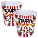 Out of the blue 2er Set XXL-Popcorneimer im Retro-Look, rot/weiß, 17,5 cm hoch Out of the blue Wiederverwendbare Popcorn-Boxen