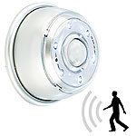 Lunartec LED Innen- & Außenlicht mit PIR-Sensor & Magnethalterung, IP44, 100 lm Lunartec LED-Batterieleuchten mit Bewegungsmelder