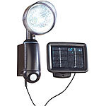 Lunartec Solarstrahler mit ultraheller 1-Watt-LED und PIR-Bewegungssensor Lunartec Solar-Wandstrahler mit PIR-Sensoren für außen