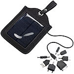 revolt Mobiles Mini-Solarpanel (11x16cm) & Powerbank, 1000 mAh, 1,045W revolt Mobile Solarpanels mit USB-Anschl&uuml;ssen