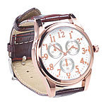 Crell Armbanduhr Silikon: Armbanduhr im Chronographen Look Crell Armbanduhr Silikon: Armbanduhr im Chronographen Look