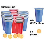 infactory Trinkspiel-Set Bier Pong mit 60 Bechern (je 450 ml) und 5 Bällen infactory Trinkspiel-Sets