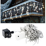 Lunartec LED Lichterketten-Vorhang 'Snow' mit 180 LEDs, IP44, warmweiß Lunartec LED-Lichterketten-Vorhänge