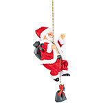 infactory 2er-Set Kletternder Weihnachtsmann "Santa Crawl" infactory Singende und kletternde Weihnachtsmänner zum Aufhängen