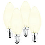 Luminea Halogen-Kerze, E14, 42 Watt, 625 Lumen, warmwei&szlig;, 4er Set Luminea Halogen-Kerzen E14 (warmwei&szlig;)