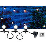 Lunartec Party-Lichterkette, 20 weiße LEDs in Glühbirnenform, 8 W, 13 m, IP44 Lunartec 