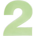 Lunartec Nachleuchtende Hausnummer "Ziffer 2" Lunartec Selbstleuchtende Hausnummern