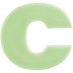 Lunartec Nachleuchtende Hausnummer "Buchstabe c" Lunartec Selbstleuchtende Hausnummern