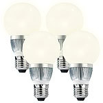Luminea 4er-Set Energiespar-LED-Lampen mit 3 Watt, E27, warmweiß, 205 lm Luminea 