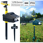 Exbuster Wasserstrahl-Tierschreck mit PIR-Sensor, batteriebetrieben, 60 m² Exbuster Wasserstrahl-Tiervertreiber mit Bewegungsmeldern
