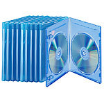 PEARL Blu-ray Soft-Hüllen blau-transparent im 10er-Pack für je 2 Discs PEARL