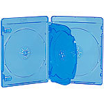 PEARL Blu-ray Soft-Hüllen blau-transparent im 10er-Pack für je 4 Discs PEARL Blu-ray Hüllen
