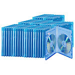 PEARL Blu-ray Soft-Hüllen blau-transparent im 50er-Pack für 2 Discs PEARL