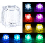 Lunartec 2er Pack Deko-Licht im Eiswürfel-Look mit RGB-Farbwechsel-LED Lunartec LED-Stimmungsleuchte im Eiswürfel-Look