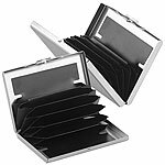 Xcase 2er Pack Flaches RFID-Kartenetui aus Edelstahl für 6 Chipkarten Xcase RFID-Kartenetuis 