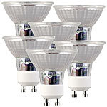Luminea 18er-Set LED-Spotlights, Glasgehäuse, GU10, 3 W, 250 lm Luminea
