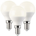 Luminea 3er-Set LED-Lampe Tropfenform P45, E14 5W (ersetzt 40W) 400lm warmweiß Luminea