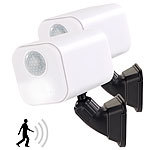 Luminea 2er-Set LED-Wandspots für innen & außen, Bewegungssensor Luminea 