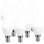 Luminea 8er-Set LED-Kerzen, tageslichtweiß, 470 Lumen, E14, 6 Watt, 6500 K Luminea