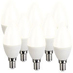 Luminea 8er-Set LED-Kerzen, warmweiß, 470 Lumen, E14, A+ Luminea