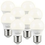 Luminea 8er-Set LED-Lampen, E27, 3 Watt, G45, 240 Lumen, E Luminea