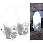Exbuster 2er-Set Steckdosen-Mücken-Schreck & LED-Nachtlicht mit Licht-Sensor Exbuster