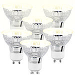 Luminea 6er-Set LED-Spots GU10 Glasgehäuse, 2,5W (ersetzt 25W) 300lm, warmweiß Luminea