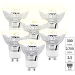 Luminea 6er-Set LED-Spots GU10 Glasgehäuse, 2,5W (ersetzt 25W) 300lm, warmweiß Luminea LED-Spots GU10 (warmweiß)