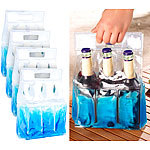 PEARL 4er-Set Kühl-Tragetaschen für je 6 Flaschen oder Getränkedosen PEARL