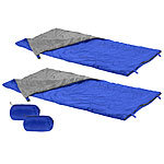 PEARL 2er-Set Decken-Schlafsäcke, 200 g/m² Hohlfaser-Füllung, 190 x 75 cm PEARL Superleichter Decken-Schlafsack