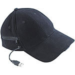 infactory LED-Baseball-Cap mit 2 wiederaufladbaren Mini-Akkus infactory LED Baseball-Caps
