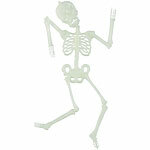 infactory Nachleuchtendes Deko-Skelett "Spooky Bones", 32 cm, 4er-Set infactory Skelette