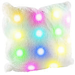 infactory Deko-Webpelz-Kissen mit Farbwechsel-LEDs infactory LED-Kissen