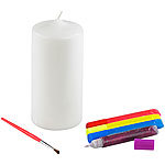 Your Design Kerze zum Selbstbemalen mit 3 Farben, Glitzer und Pinsel Your Design Kerzen zum Selbstbemalen