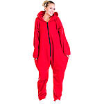 PEARL basic Jumpsuit aus flauschigem Fleece, rot, Größe S PEARL basic Jumpsuits