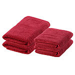 Wilson Gabor Handtuch-Set 2x 50x100 cm & 2x 140x70 cm, rot Wilson Gabor Handt&uuml;cher aus Baumwolle-Frottee
