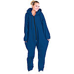 PEARL basic Jumpsuit aus flauschigem Fleece, blau, Größe L PEARL basic