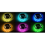 Lunartec LED-Streifen LC-500A mit Multicolor in RGB+W, 5 m, IP65 Lunartec