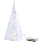 Lunartec Weihnachtsdeko "Pyramide" mit Hologramm-Effekt und 10 LEDs Lunartec Weihnachtspyramiden mit Hologramm-Effekt
