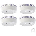 VisorTech Fotoelektrischer Rauchwarnmelder RWM-100 V2, EN 14604, 4er-Set VisorTech Rauchmelder