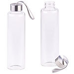 PEARL 2er-Set Trinkflaschen aus Borosilikat-Glas, 550 ml, spülmaschinenfest PEARL Trinkflaschen aus Borosilikat-Glas