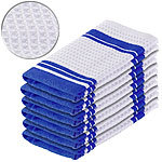 PEARL 6er-Set Mikrofaser-Küchentücher z. Trocknen & Polieren, 3D-Waffelpiqué PEARL Mikrofaser-Geschirrtücher