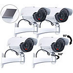 VisorTech 4er-Set Überwachungskamera-Attrappen mit Signal-LED VisorTech Kamera-Attrappen