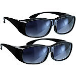 PEARL 2er-Set Überzieh-Sonnenbrillen "Day Vision" für Brillenträger PEARL