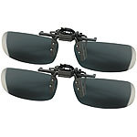 Speeron 2er-Set Sonnenbrillen-Clips "Slim" für Brillenträger, polarisiert Speeron